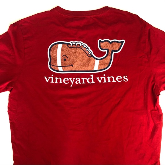 Vineyard Vines Shirts | L Vineyard Vines Long Sleeve Red Football Tshirt | Poshmark